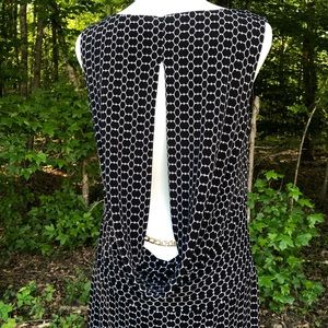 Jennifer Lopez Black & White Sleeveless Dress